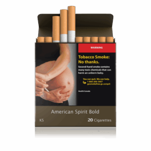 American Spirit Bold Cigarettes pack showcasing additive-free tobacco branding