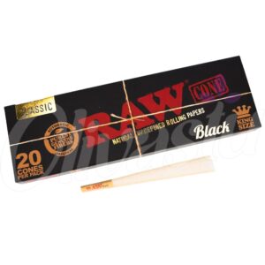 Raw Black Classic Cones | King & 1 1/4 Sizes